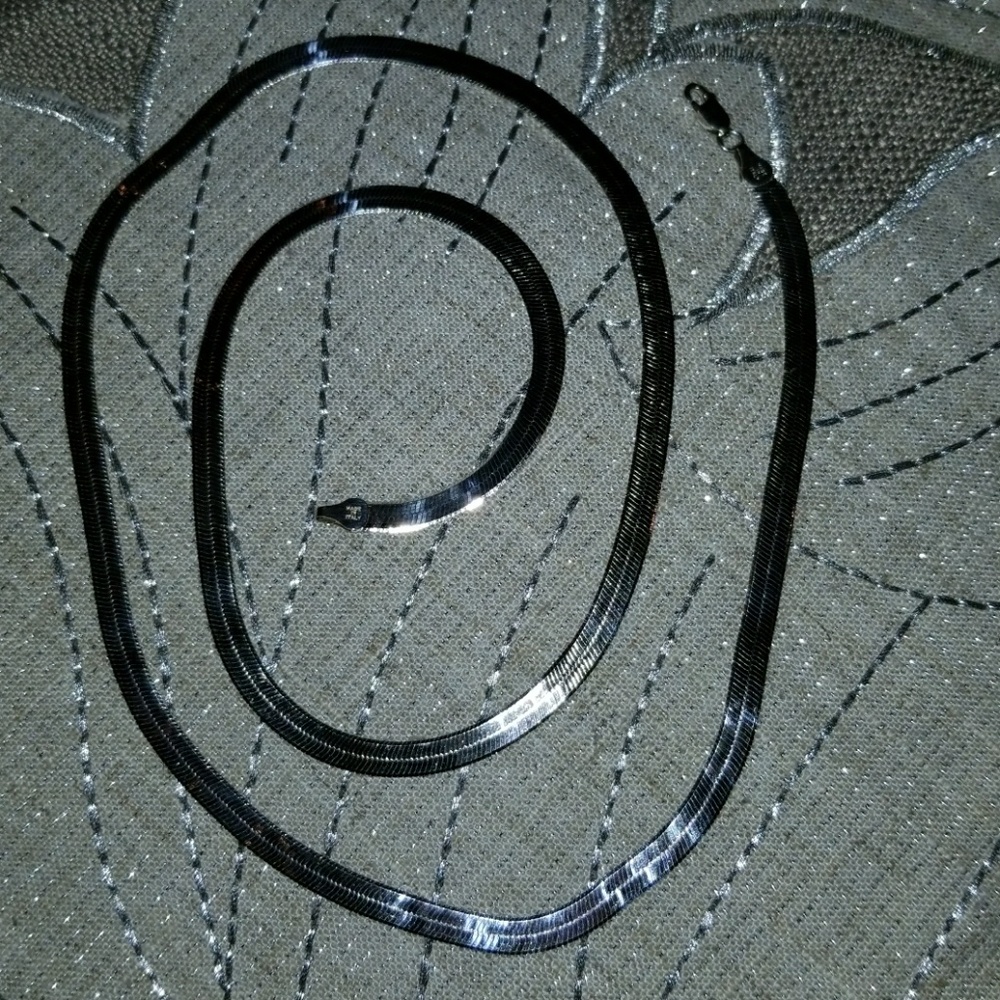 Sterling Herringbone necklace.